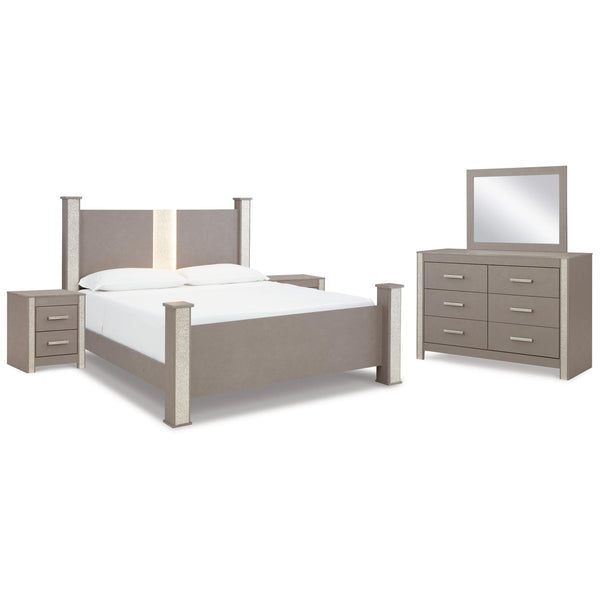  Signature Design by Ashley Surancha B1145B16 8 pc King Poster Bedroom Set IMAGE 1