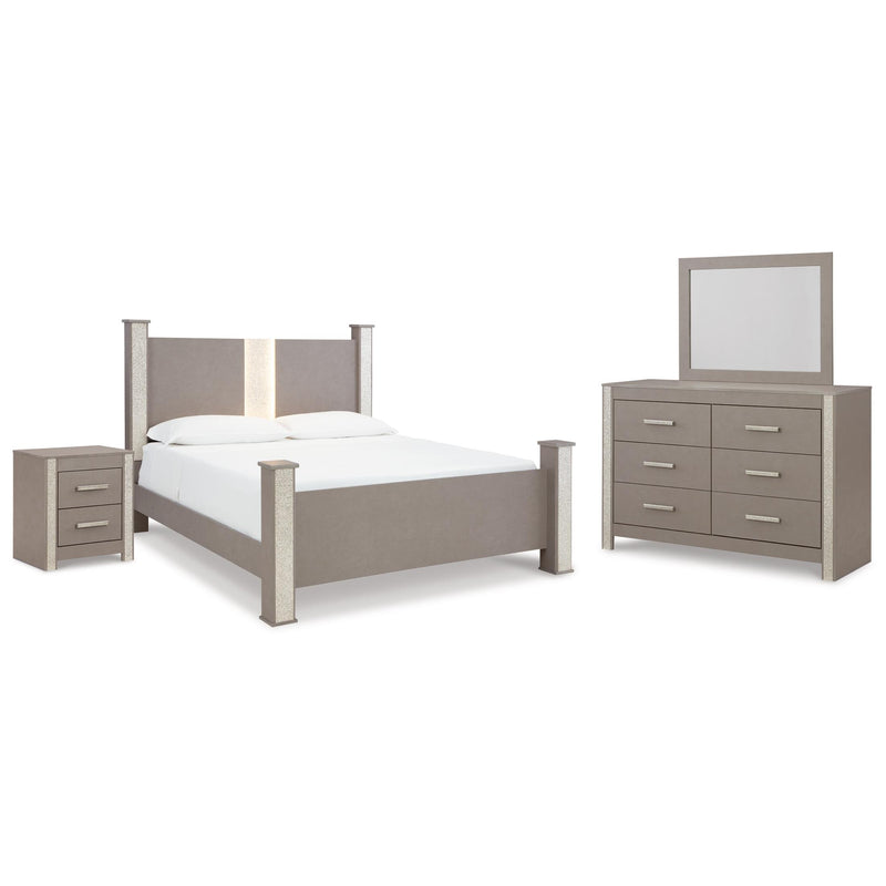  Signature Design by Ashley Surancha B1145B12 7 pc King Poster Bedroom Set IMAGE 2