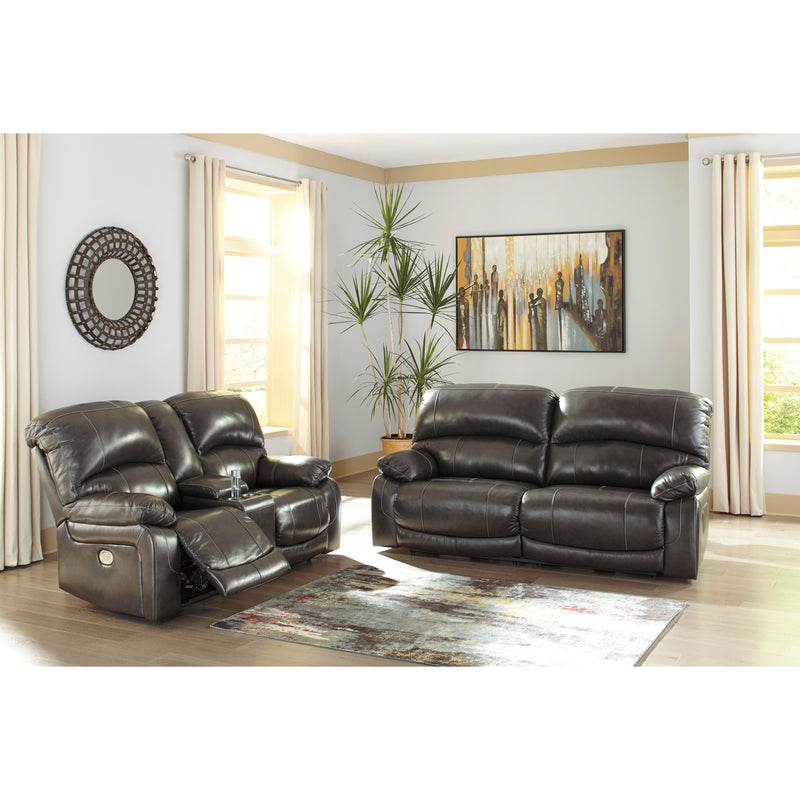 Signature Design by Ashley Hallstrung Power Reclining Leather Match Loveseat with Console U5240318 IMAGE 10