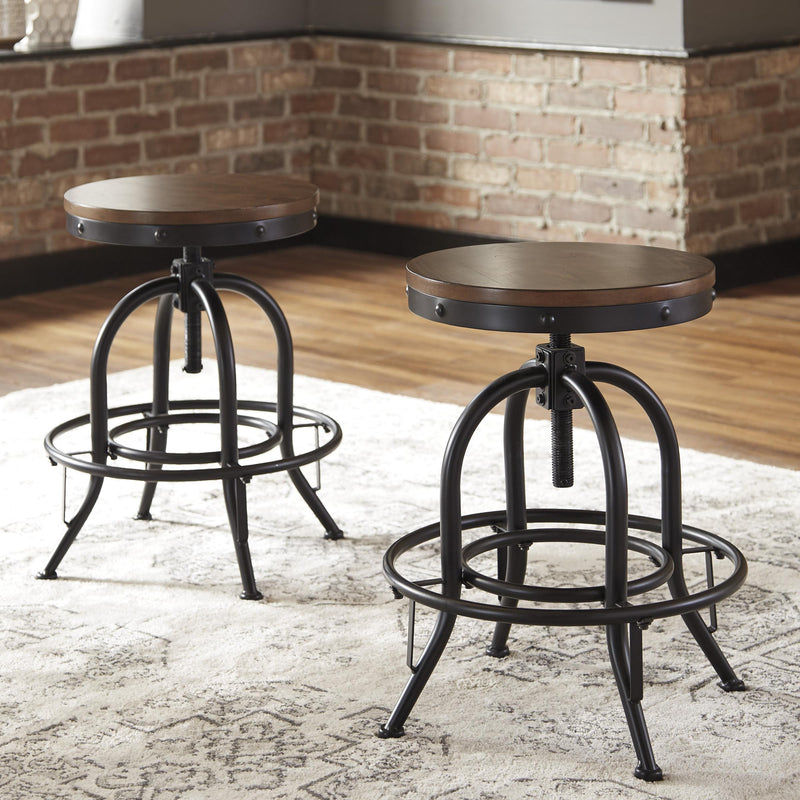 Signature Design by Ashley Valebeck Adjustable Height Stool Valebeck D546-224 (2 per package) IMAGE 2