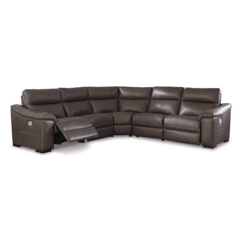 Signature Design by Ashley Salvatore Power Reclining Leather 5 pc Sectional U2630158/U2630131/U2630177/U2630146/U2630162 IMAGE 1