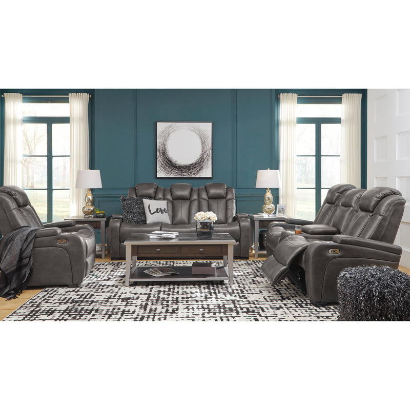 Signature Design by Ashley Turbulance Power Reclining Leather Look Loveseat 8500118C IMAGE 14