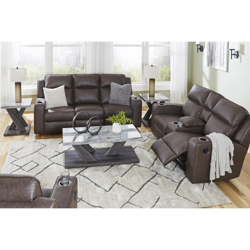 Signature Design by Ashley Lavenhorne Reclining Leather Look Sofa 6330689C IMAGE 11