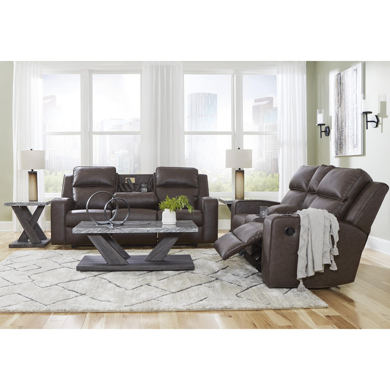 Signature Design by Ashley Lavenhorne Reclining Leather Look Loveseat 6330694C IMAGE 17