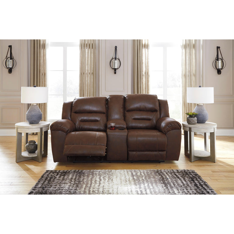 Signature Design by Ashley Stoneland Reclining Leather Look Loveseat 3990494C IMAGE 4